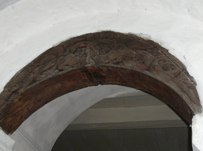 ancient arch preserved in Old Kviteseid church