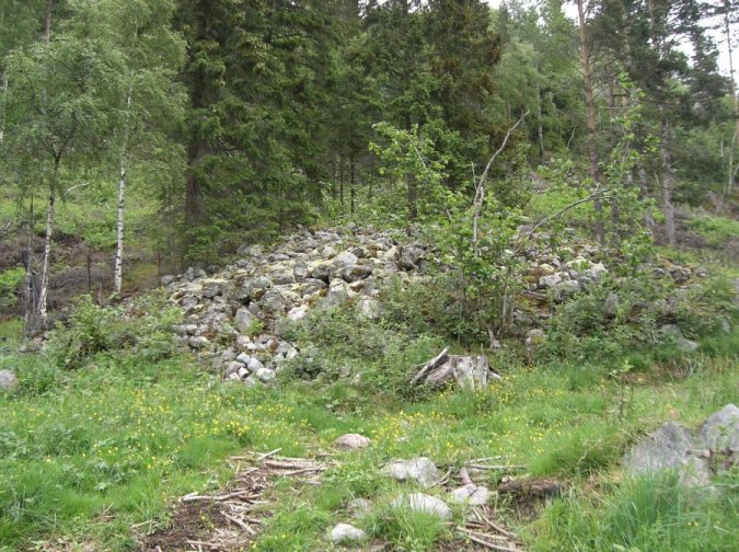 an ancient 'gravemound' at Homme farm