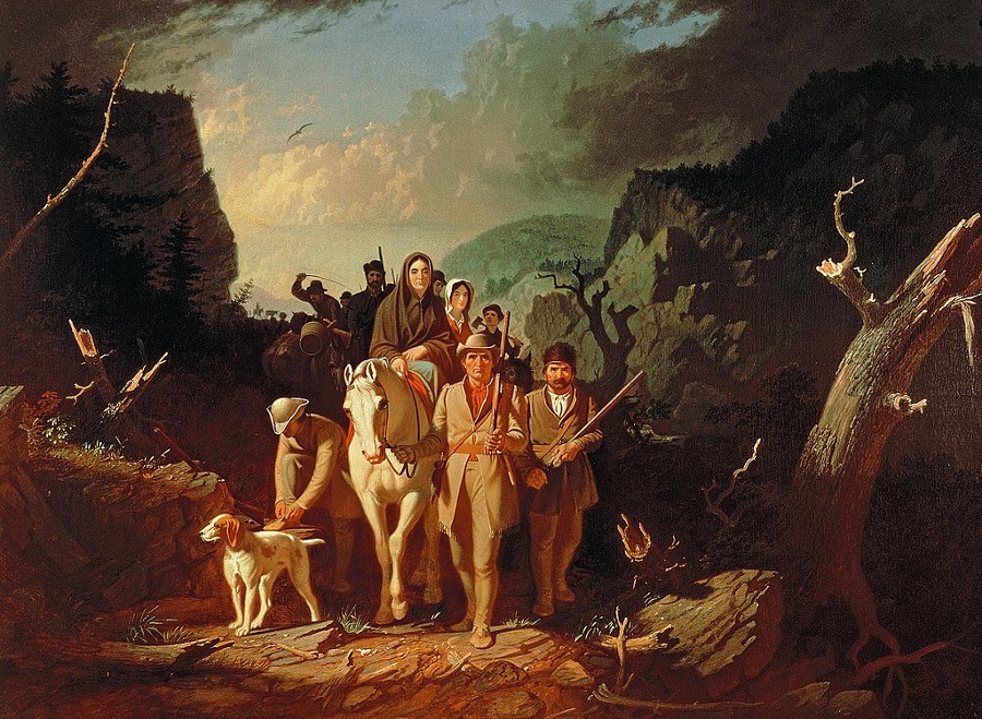  Daniel Boone escorting settlers through the Cumberland Gap,
                 1851 or 1852, by George Caleb Bingham