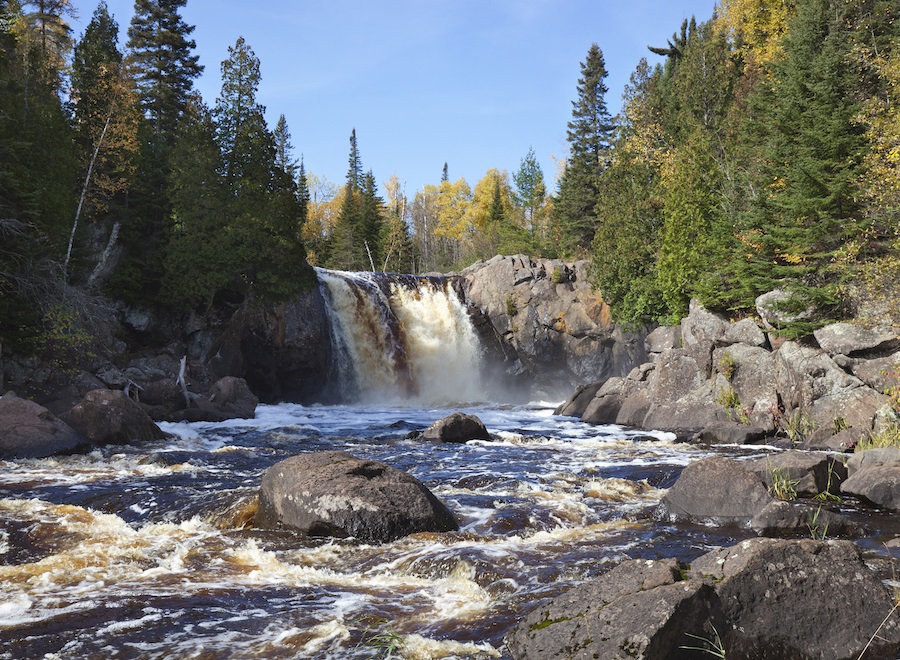  forest waterfall in Minnesota 